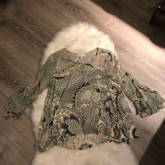 Anthropologie papier women's flutter blouse - Picture 7 of 7